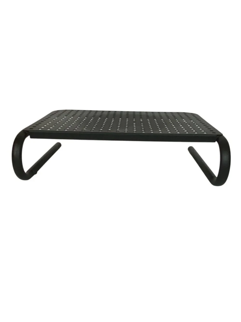 Metal Computer Monitor Stand Riser Black Perforated Platform For Ventilation - Picture 3 of 6